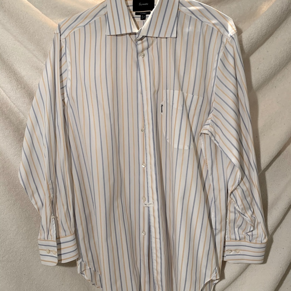 Faconnable Men’s Buttondown Dress Shirt 46/16